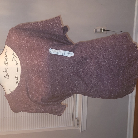 Sonoma Crewneck Short Sleeve Tee-Burgandy Textured XL - Picture 6 of 7